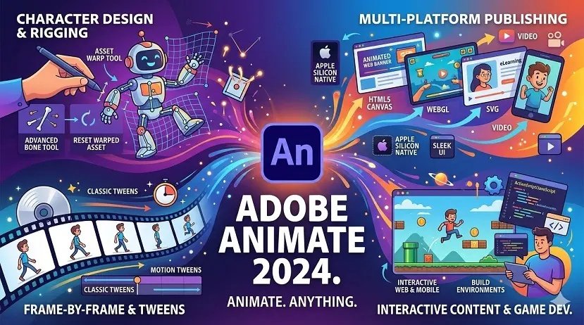 Adobe Animate 2024 Free Download (v24.0.12.3)